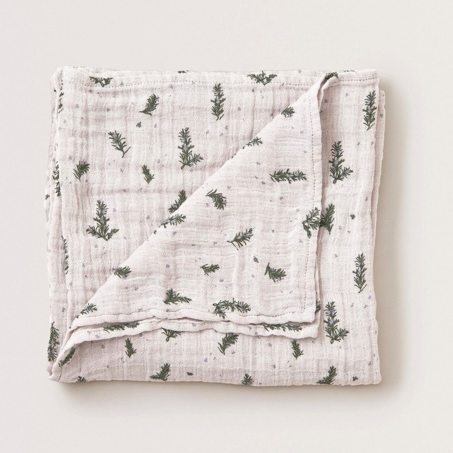 Gifts Garbo&Friends Gifts For Newborns | Garbo&Friends Muslin Swaddle Blanket | Rosemary