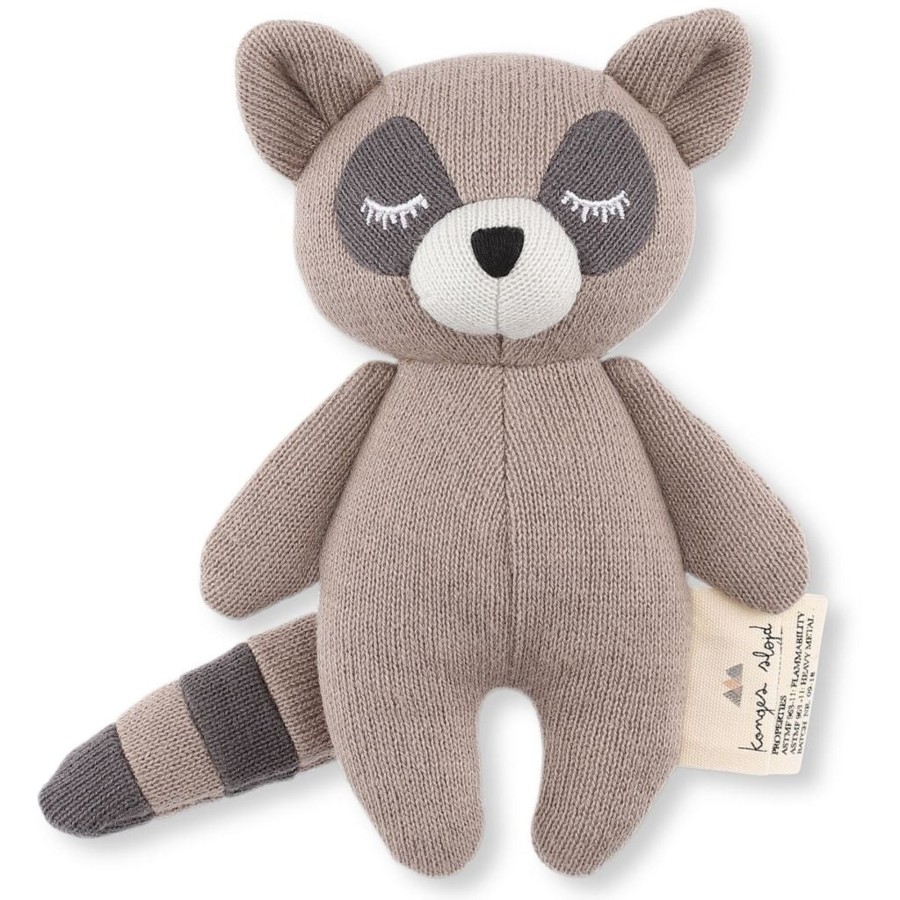 Baby Konges Slojd Rattles & Pram Toys | Organic Cotton Mini Racoon Rattle