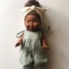 Play & Learn TadaaamBrand Dolls & Accessories | Cotton Gauze Bodysuit For Minikane X Gordis 34Cm Dolls | Light Green