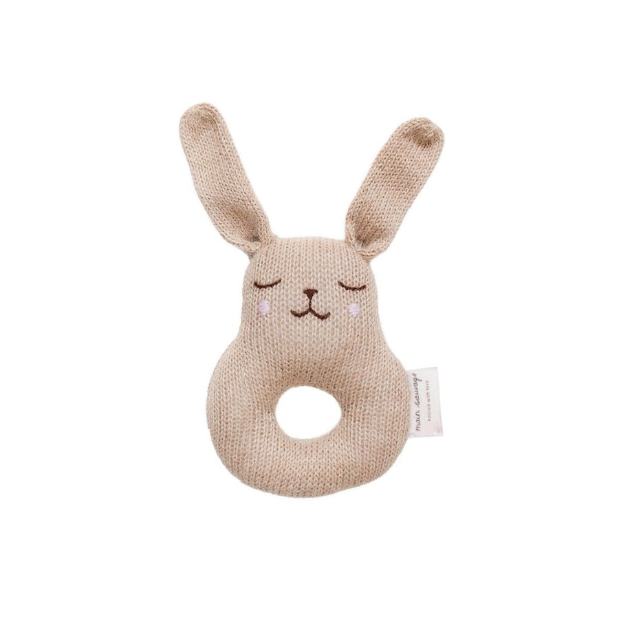 Baby Main Sauvage Soft Toys | Bunny Rattle By Main Sauvage