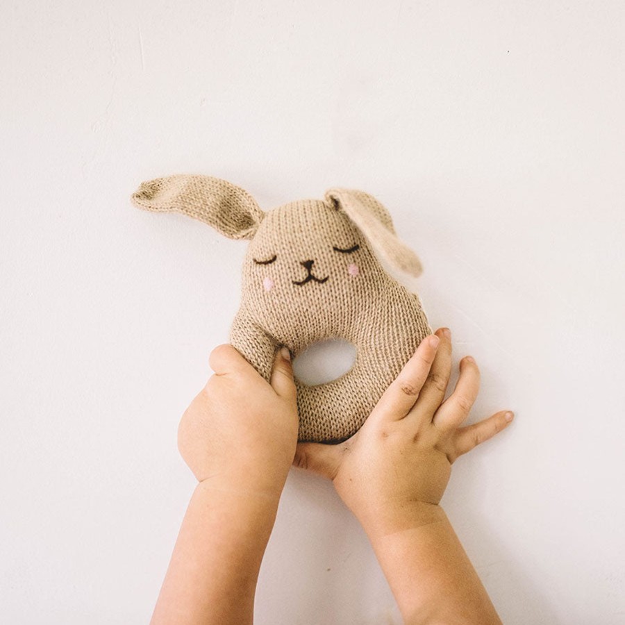 Baby Main Sauvage Soft Toys | Bunny Rattle By Main Sauvage