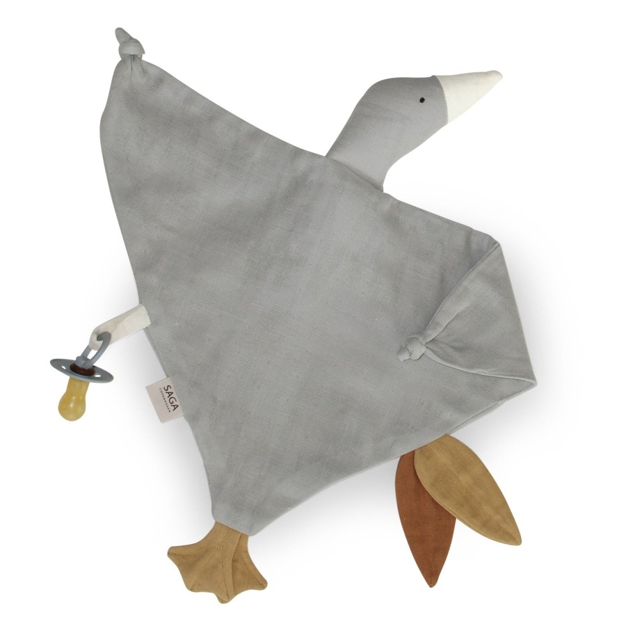 Baby SAGA Copenhagen Soft Toys | Organic Cotton Cuddle Cloth | Silver Grey