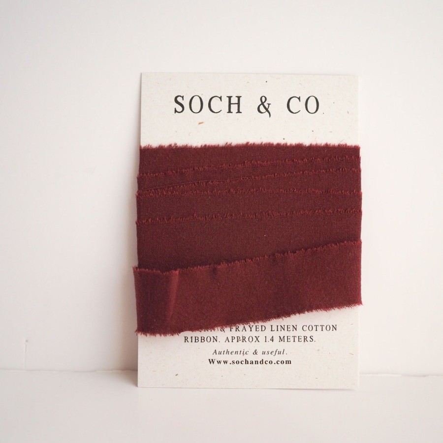 Gifts Soch & Co Gift Wrapping & Accessories | Hand Frayed Ribbon | Amore