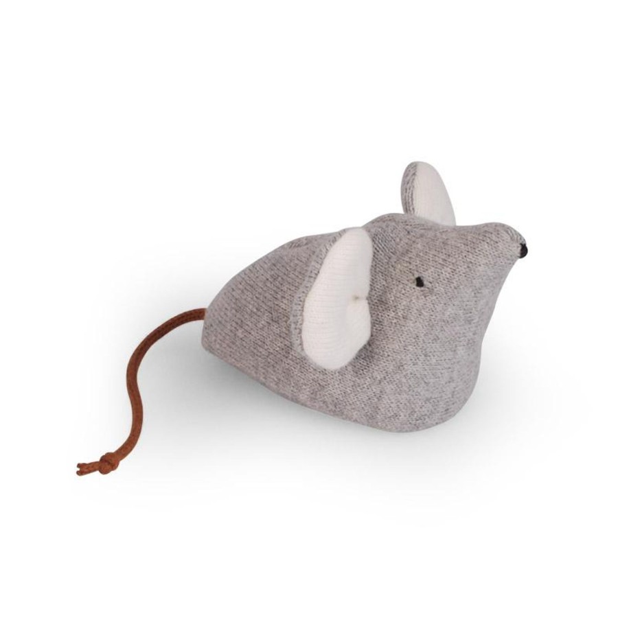 Baby SAGA Copenhagen Soft Toys | Throwing Mouse Mysla In Light Grey By Saga Copenhagen