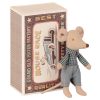 Gifts Maileg Little Treats | Maileg Little Brother Mouse In Matchbox