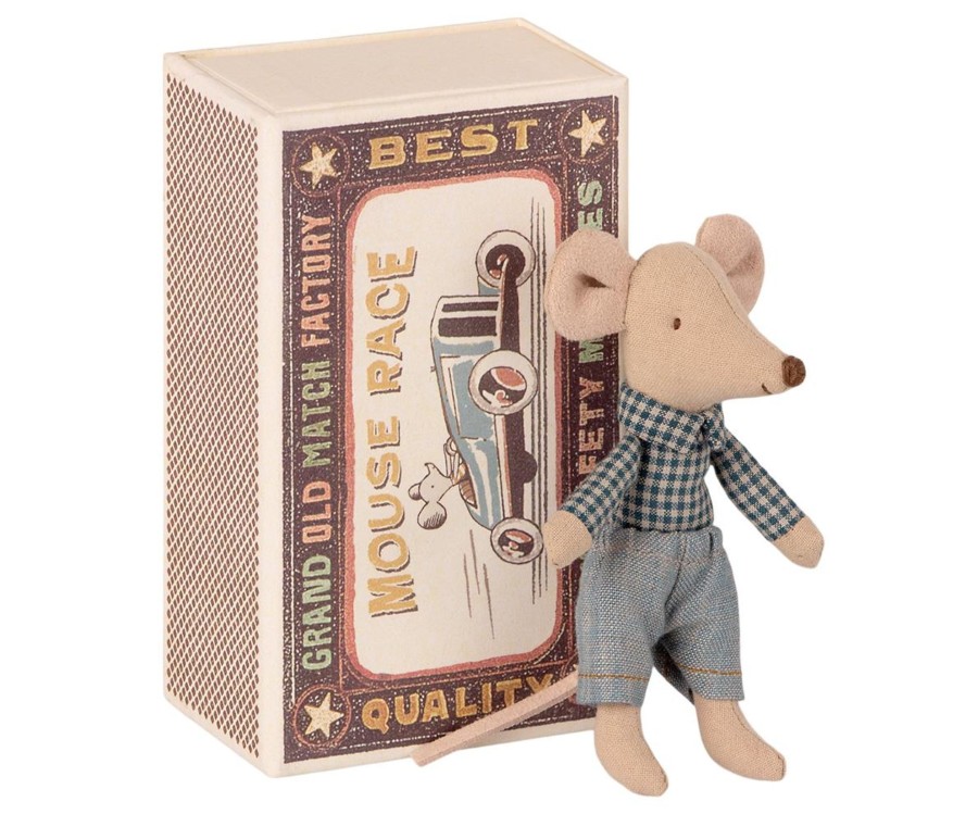 Gifts Maileg Little Treats | Maileg Little Brother Mouse In Matchbox