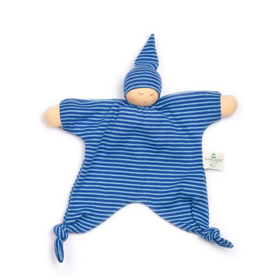 Baby Nanchen Soft Toys | Organic Cotton/Wool Doll Comforter | Blue Moon