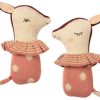 Baby Maileg Soft Toys | Bambi Rattle - Rose