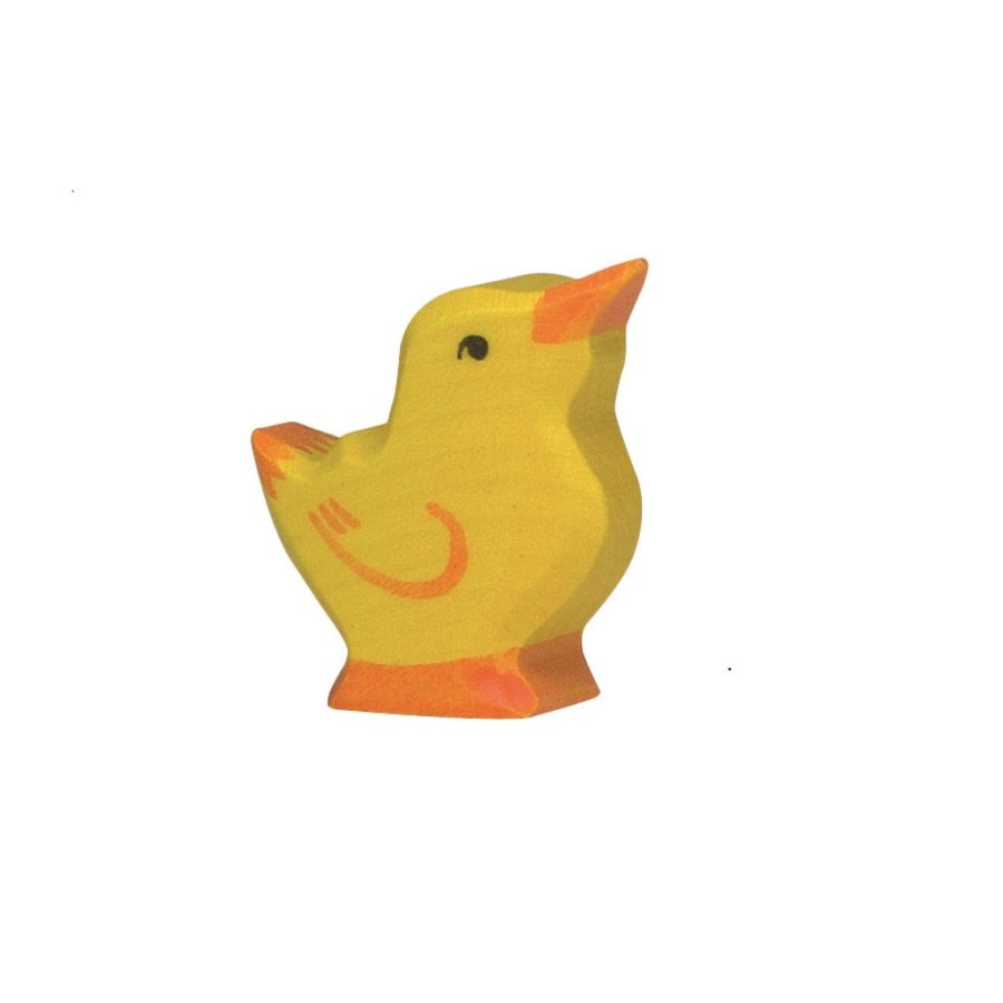 Gifts Holztiger Little Treats | Head Raised Chick Wooden Figure