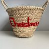 @Home edit58 Baskets & Suitcases | Embroidered 'Christmas' Mini Basket