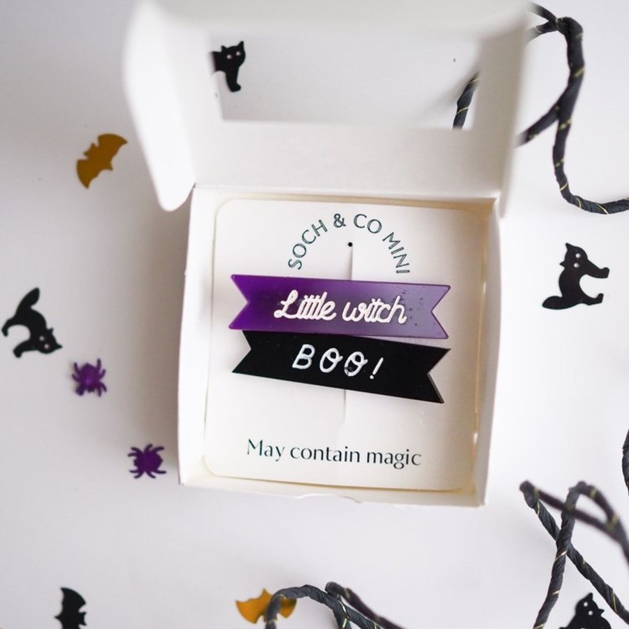 Clothing & Accessories Soch & Co Hair Accessories | Boo / Little Witch Acrylic Hair Clip Set