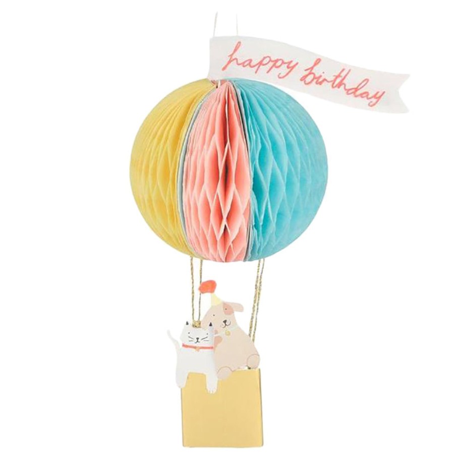 Gifts Meri Meri Cards & Birthday Invitations | Air Balloon Honeycomb Birthday Card