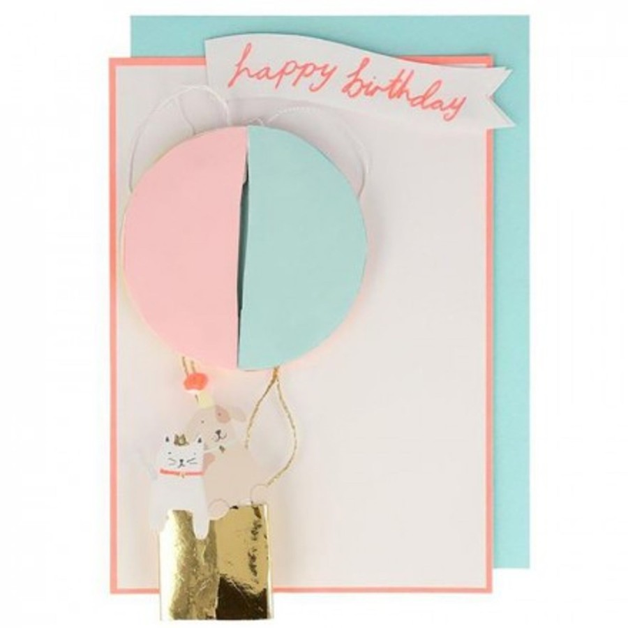 Gifts Meri Meri Cards & Birthday Invitations | Air Balloon Honeycomb Birthday Card