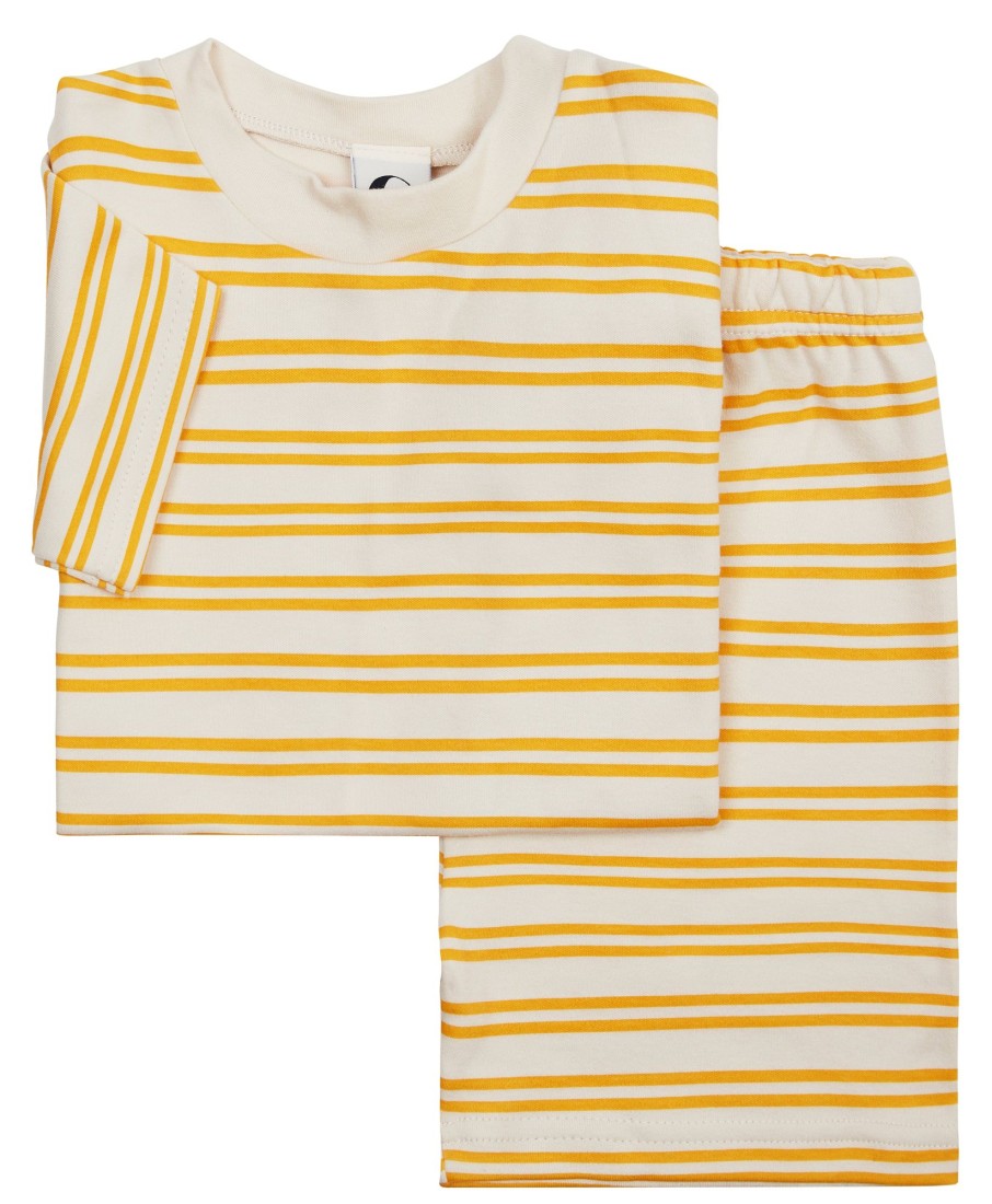 Clothing & Accessories Sleepy Doe Bodysuits & Pyjamas | Kids Short & Tee Set | Sand Stripe