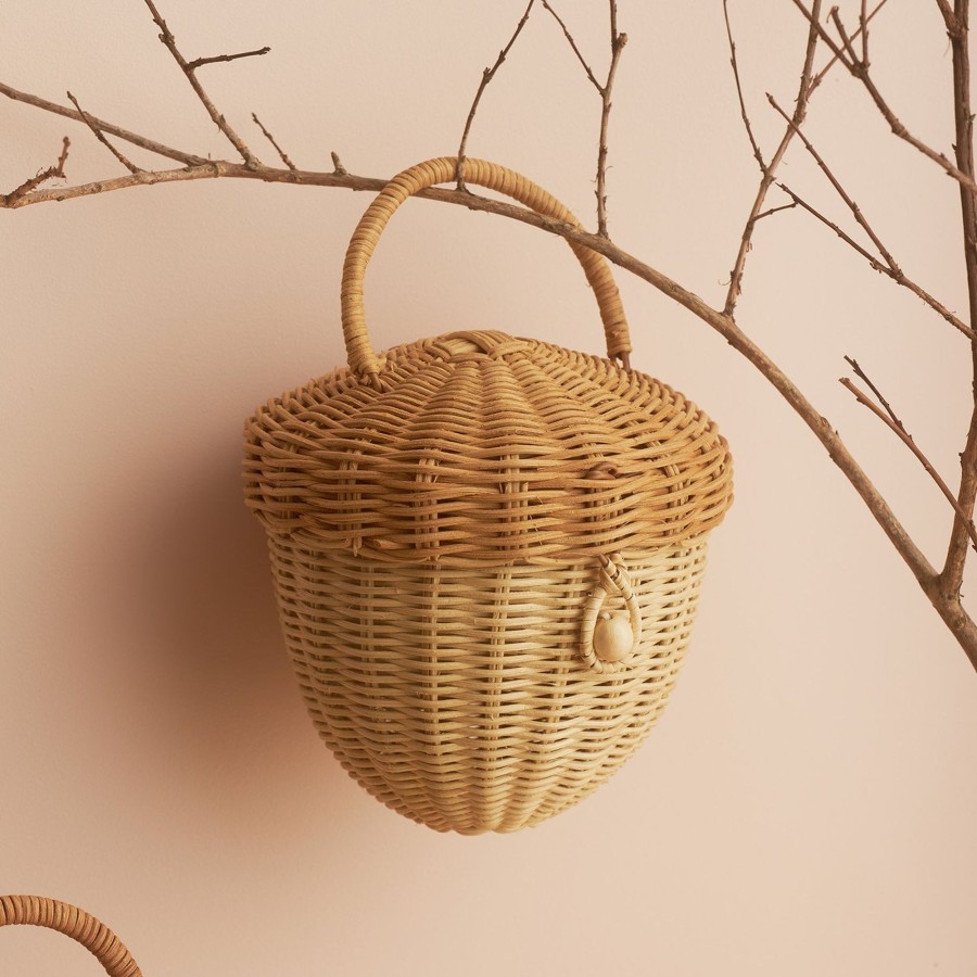 @Home Olli Ella Baskets & Suitcases | Olli Ella Rattan Acorn Bag