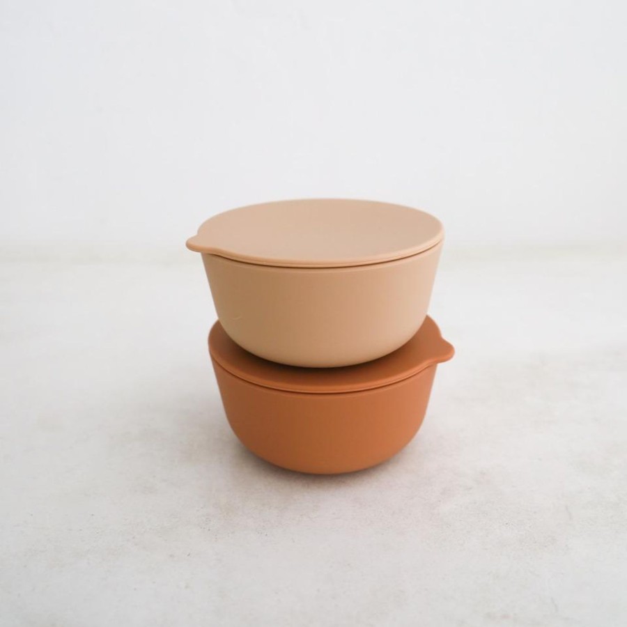 @Home Rommer Plates, Bowls & Cups | Rommer Silicone Bowl Set - Cinnamon/Nude