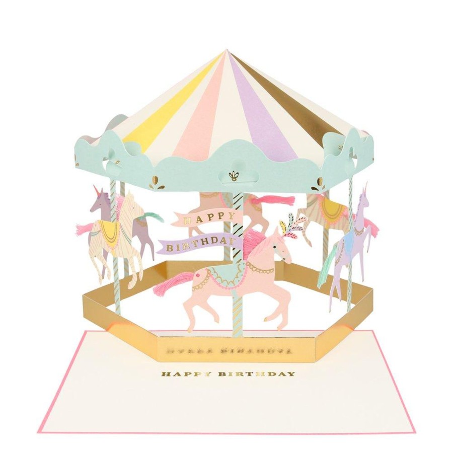 Gifts Meri Meri Cards & Birthday Invitations | Carousel Stand-Up Birthday Card