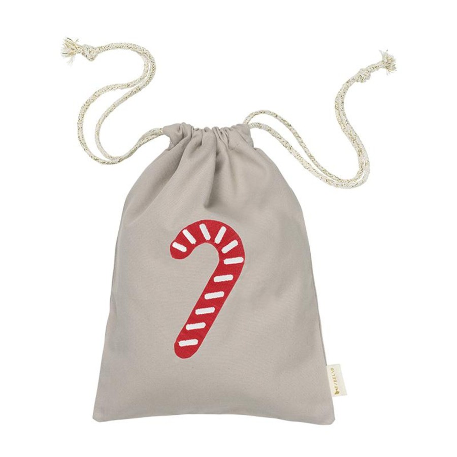 Gifts Fabelab Gift Wrapping & Accessories | Candycane Embroidery Gift Bag