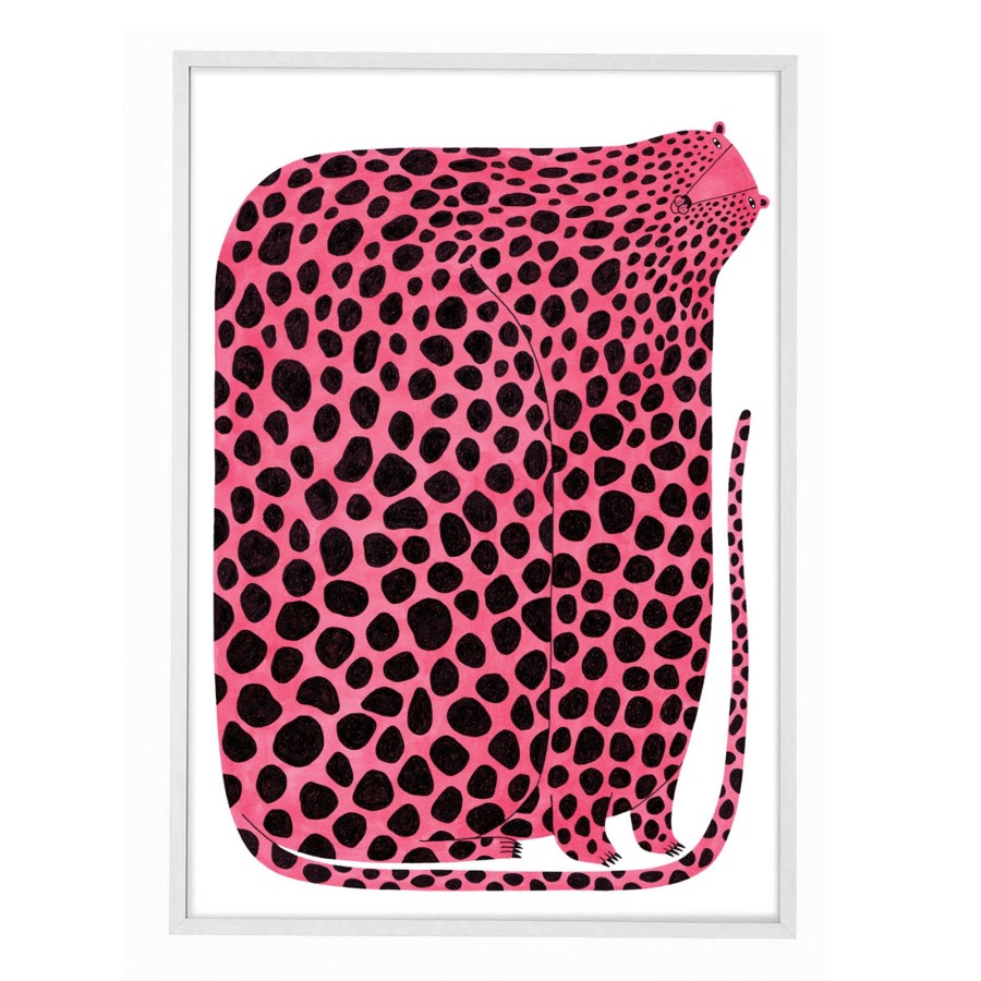 @Home Mia Nilsson Posters | Pink Leopard Poster By Mia Nilsson