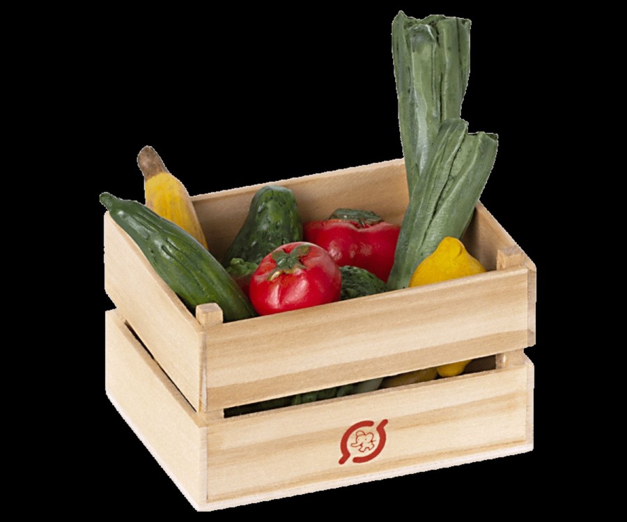 Gifts Maileg Little Treats | Veggies & Fruits Wooden Box Sets