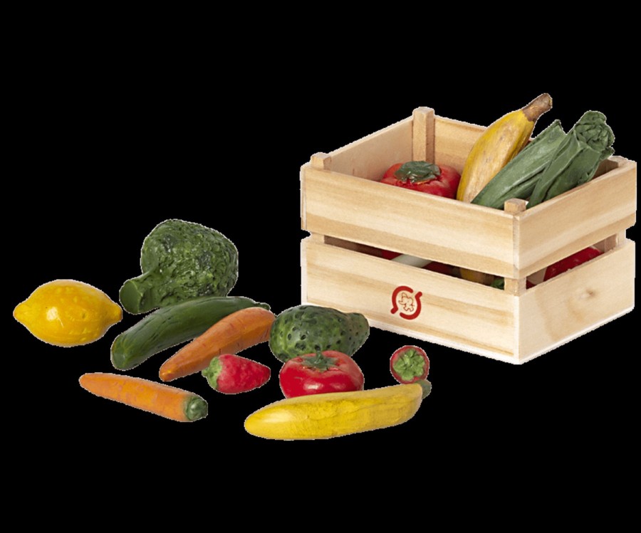 Gifts Maileg Little Treats | Veggies & Fruits Wooden Box Sets