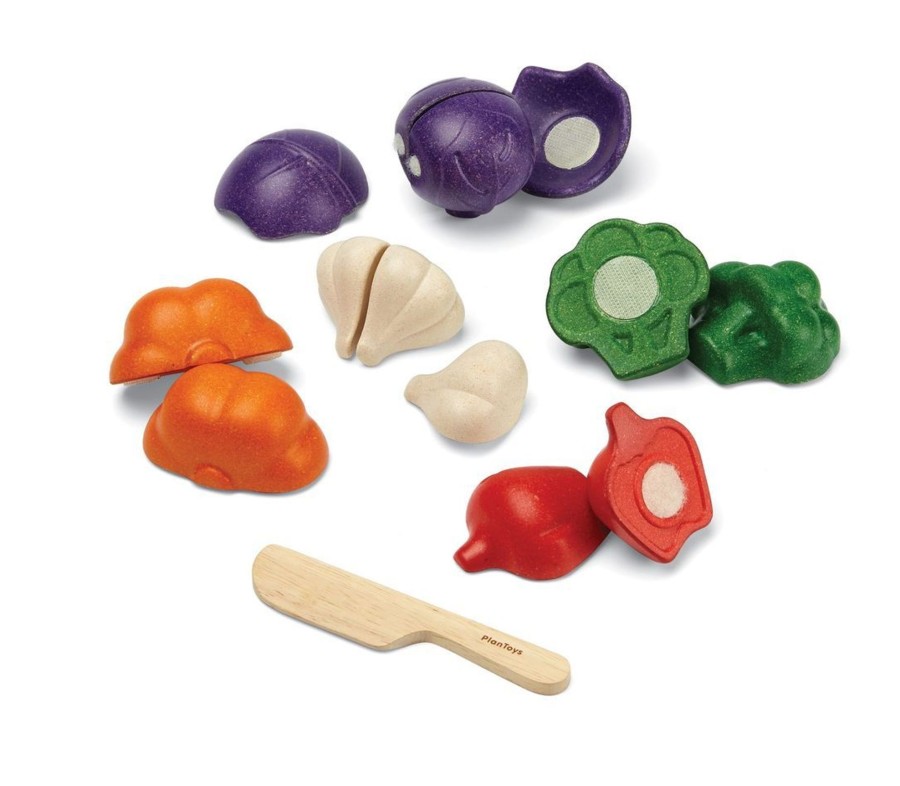 Gifts Plan Toys Little Treats | 5 Colour Wooden Veggie Set