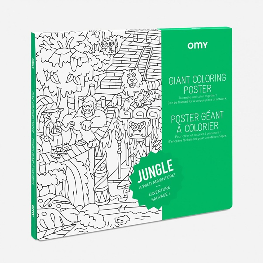 Play & Learn OMY Colouring | Giant Colouring Poster - Jungle By Omy