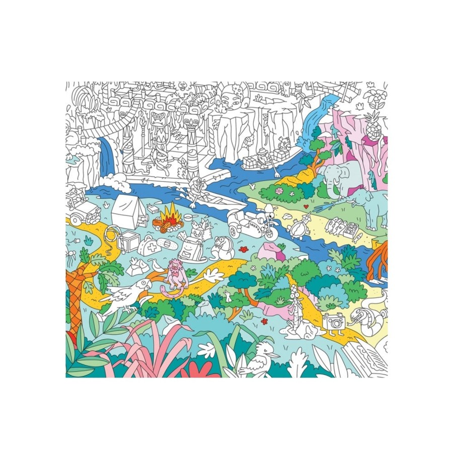 Play & Learn OMY Colouring | Giant Colouring Poster - Jungle By Omy