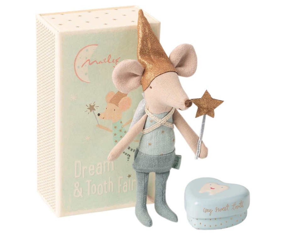 Gifts Maileg Little Treats | Maileg Big Brother Tooth Fairy Mouse In Matchbox