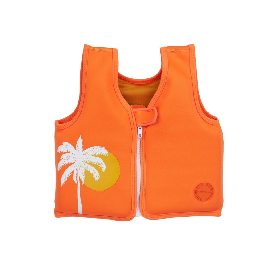 Play & Learn Sunnylife Beach & Pool Toys | Swim Vest Desert Palms | Neon Pomelo 2-3Y