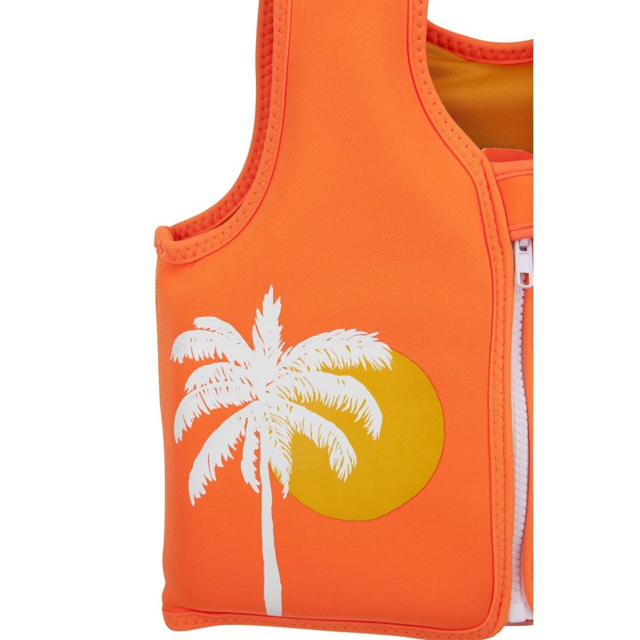 Play & Learn Sunnylife Beach & Pool Toys | Swim Vest Desert Palms | Neon Pomelo 2-3Y