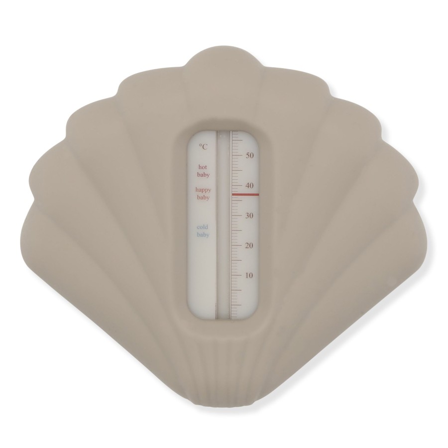 Gifts Konges Slojd Gifts For Newborns | Shell Silicone Bath Thermometer | Warm Grey