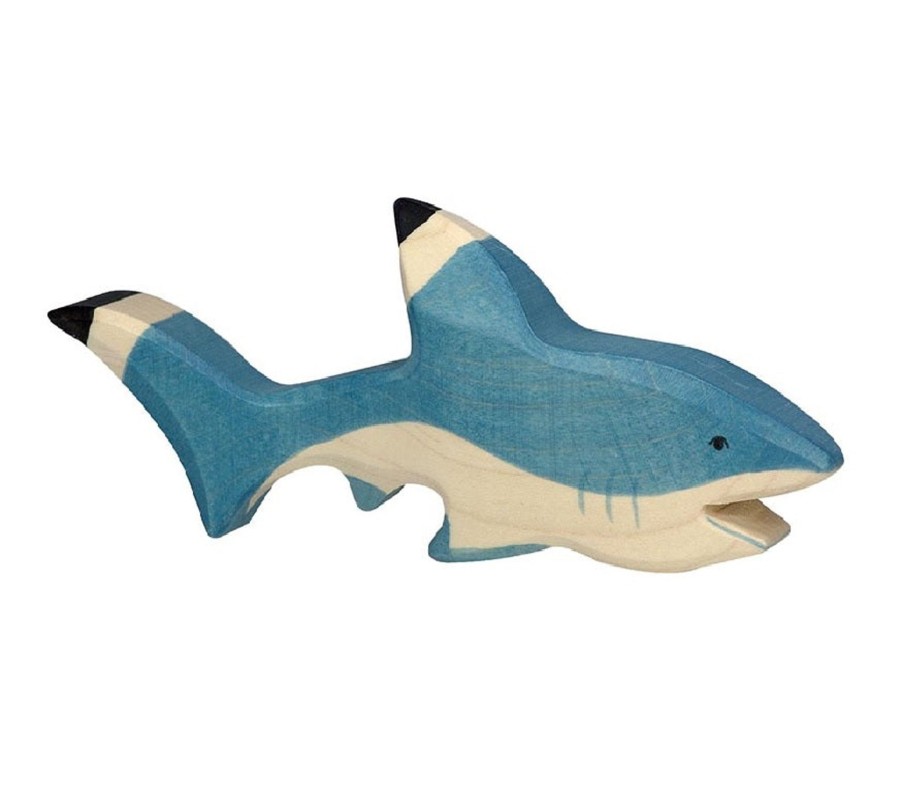 Play & Learn Holztiger Wooden Figures | Shark Wooden Figure