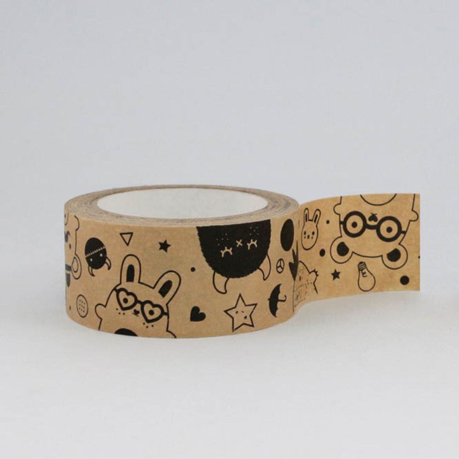 Gifts Noodoll Gift Wrapping & Accessories | Ricemonsters Kraft Paper Tape By Noodoll (35 Metres)