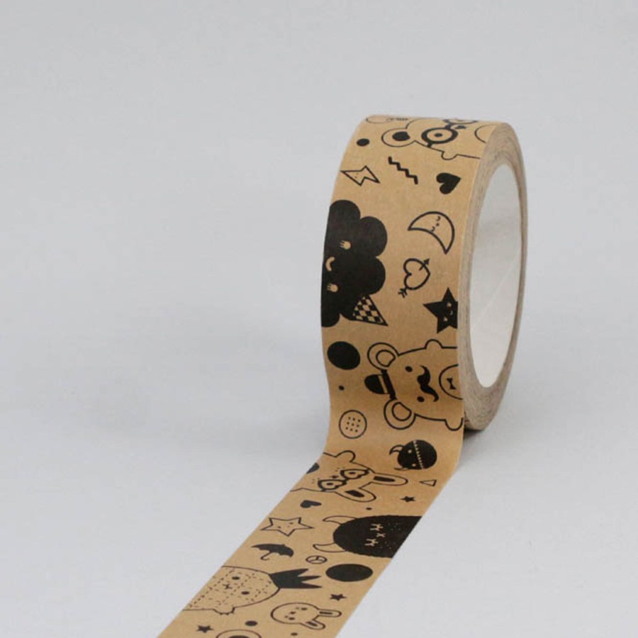 Gifts Noodoll Gift Wrapping & Accessories | Ricemonsters Kraft Paper Tape By Noodoll (35 Metres)