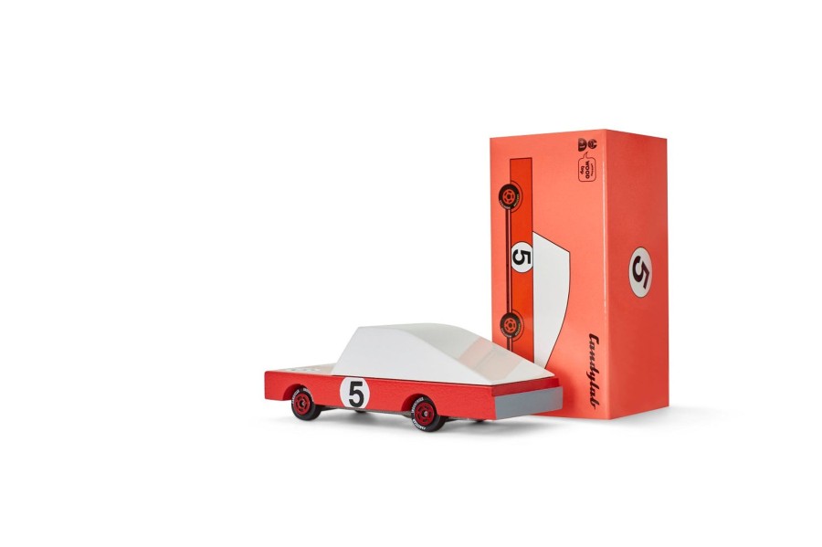 Play & Learn Candylab Toys Wooden Toys | Red Racer #5 Candycar By Candylab Toys