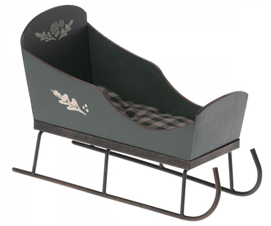 Gifts Maileg Little Treats | Sleigh, Mini | Green