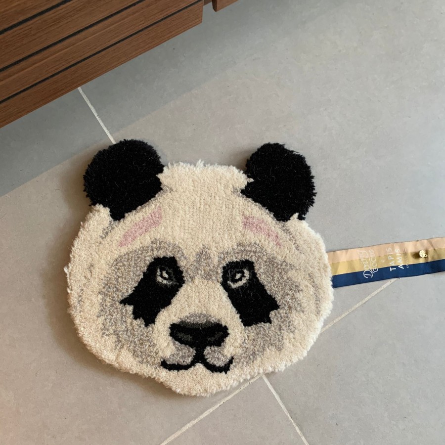 @Home Doing Goods Cushions & Rugs | Plumpy Panda Head Wool Rug