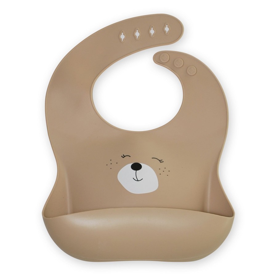 Baby SAGA Copenhagen Bibs | Bob Silicone Bib | Latte