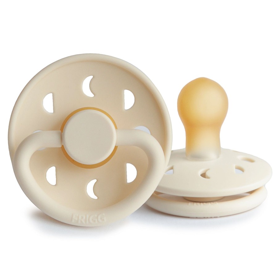 Gifts FRIGG Gifts For Newborns | Frigg Moon Phase Natural Rubber Pacifier Size 1 | 0-6 Months | 1Pc - Cream