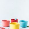 @Home Ekobo Dinnerware Sets | Bamboo Retro Ice Cream Set | Coral, Lagoon, Lemon, Tomato