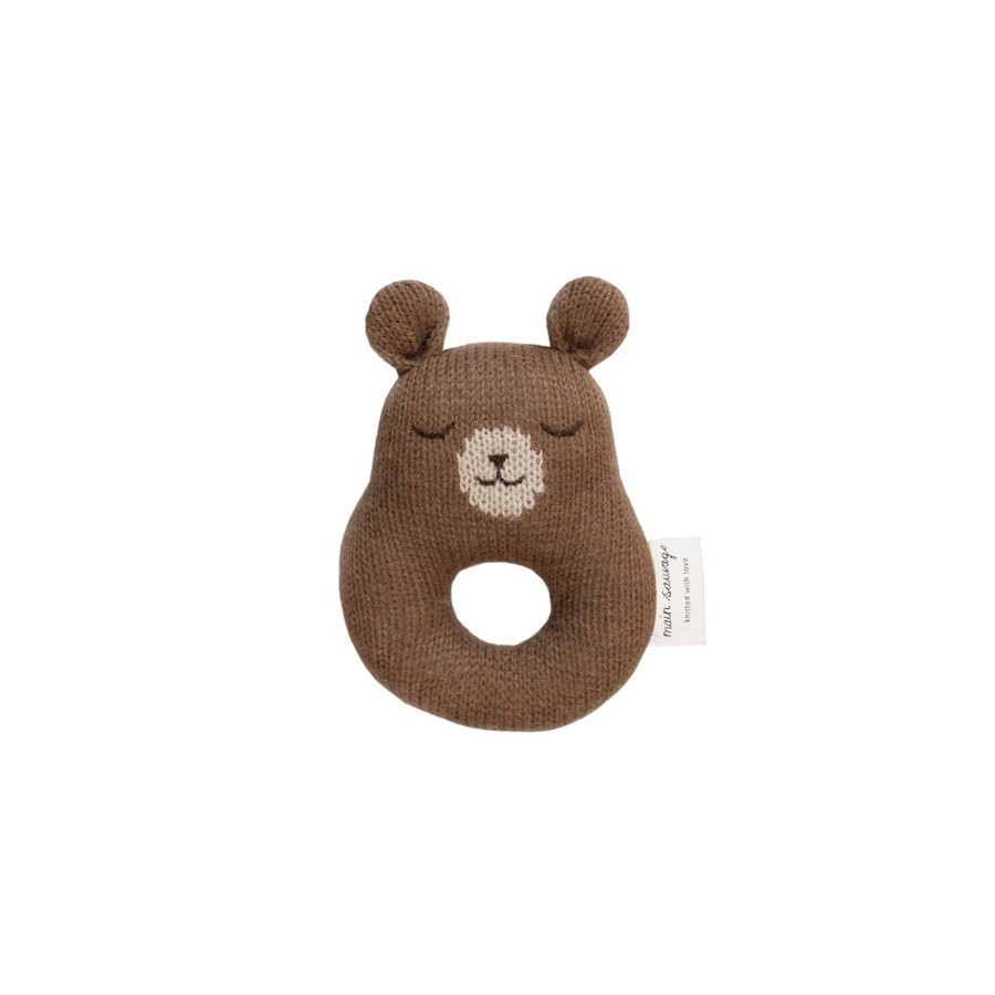 Baby Main Sauvage Soft Toys | Teddy Rattle By Main Sauvage