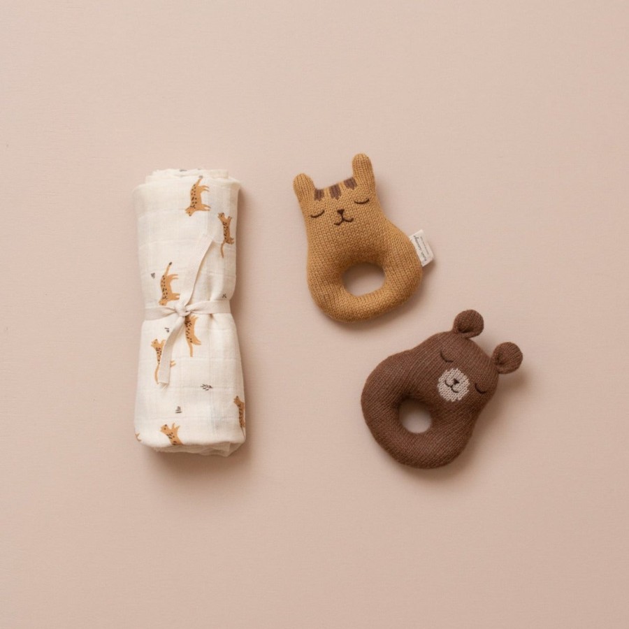 Baby Main Sauvage Soft Toys | Teddy Rattle By Main Sauvage