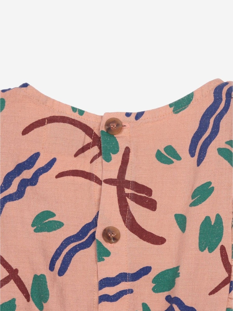 Clothing & Accessories BOBO CHOSES Tops & Bottoms | Strokes All Over Ruffle Organic Cotton Dress