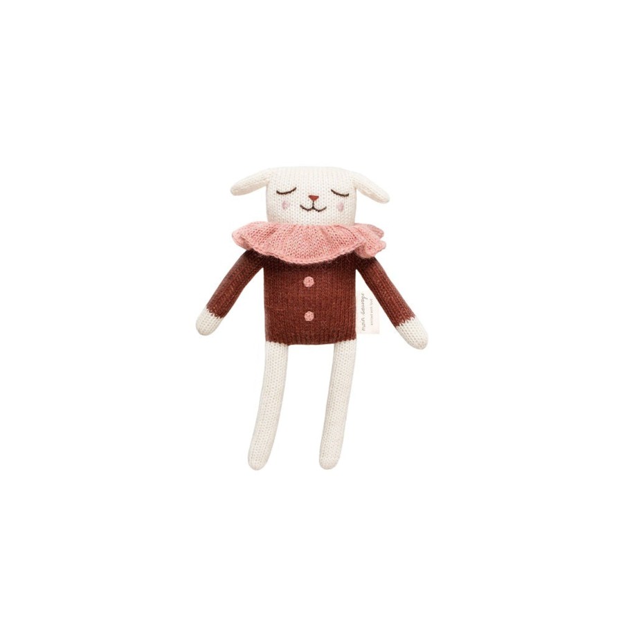 Gifts Main Sauvage Little Treats | Lamb Knitted Toy In Sienna Blouse